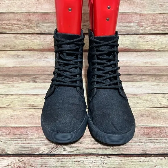 Dr. Martens Black Nylon Sheridan Lace Up Boots