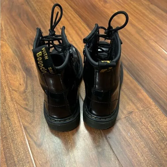Dr. Martens Black shiny combat boots
