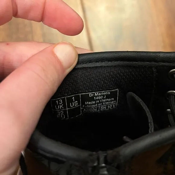 Dr. Martens Black shiny combat boots