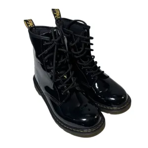 Dr Martens black shiny patent leather 1460 combat boots women’s 7