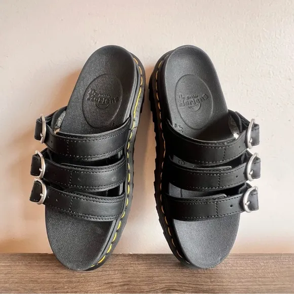 Dr. Martens Blaire Slide Hydro Black Women's Sandal Size 6 #242640