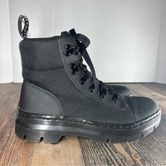 Dr. Martens Boots Womens 6 Combs Combat Poly Casual Lace Up Utility Rugged Moto