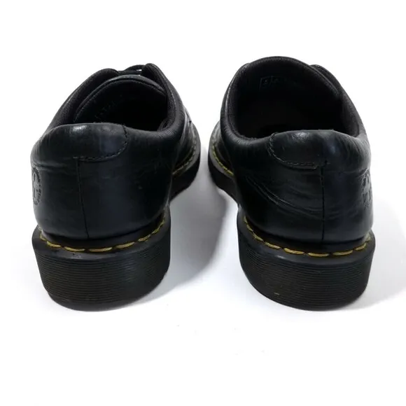Dr. Martens Boston Black Greasy Leather 4 Eye Oxford Shoes Workwear Normcore 90s
