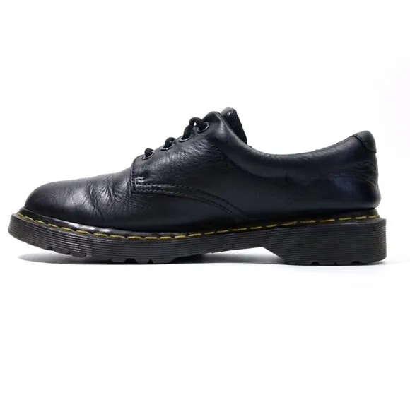Dr. Martens Boston Black Greasy Leather 4 Eye Oxford Shoes Workwear Normcore 90s