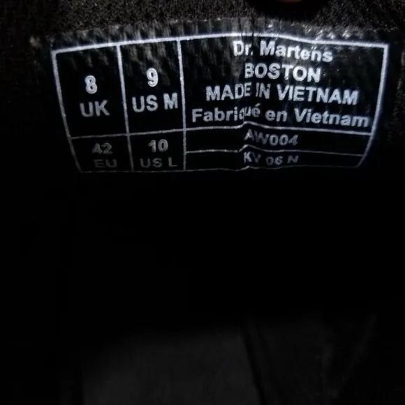 Dr. Martens Boston Black Greasy Leather 4 Eye Oxford Shoes Workwear Normcore 90s