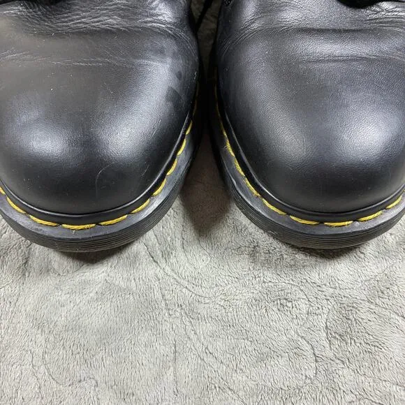 Dr. Martens Boston Black Leather Oxford Shoes Mens Size 12 Style AW004