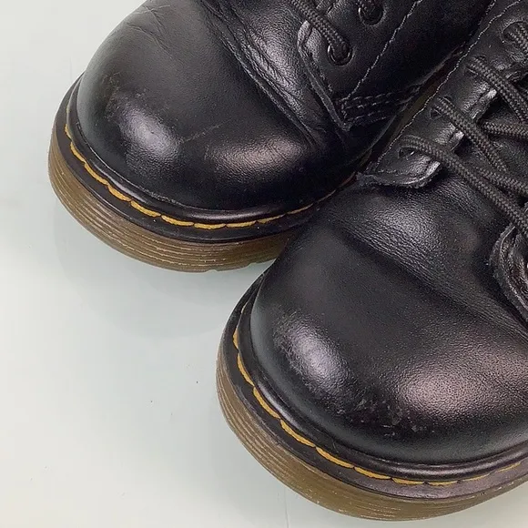 Dr. Martens Brooklee Combat boots zip up leather toddler size 9
