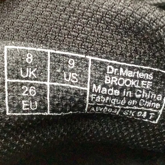 Dr. Martens Brooklee Combat boots zip up leather toddler size 9