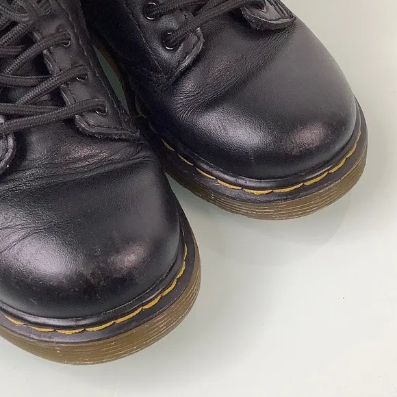 Dr. Martens Brooklee Combat boots zip up leather toddler size 9