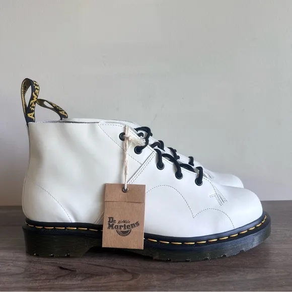 Dr. Martens Church White Leather Monkey Unisex Boot Size 11 or 12 #744