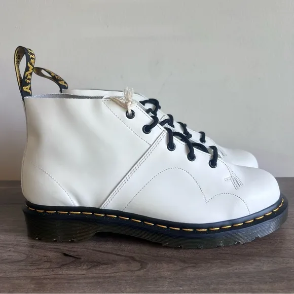 Dr. Martens Church White Leather Monkey Unisex Boot Size 11 or 12 #744