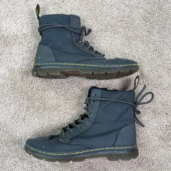 Dr. Martens Combs Boots Mens 9 Black Thrashed Paint Stained Grunge Goth