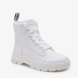 Dr. Martens Combs Platform Boots in white color Size 8