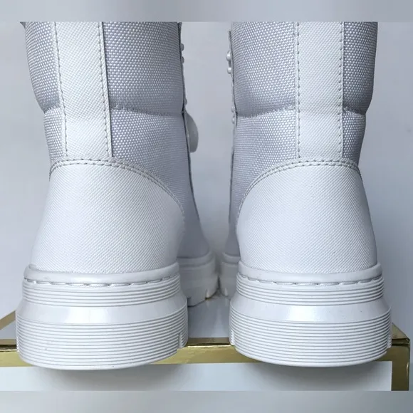 Dr. Martens Combs Platform Boots in white color Size 8
