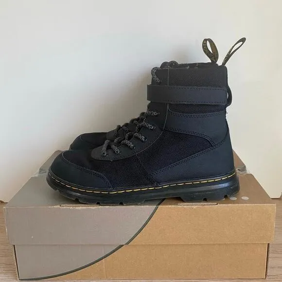 Dr. Martens Combs Tech Y Black Combat Boots - M 6- W 7