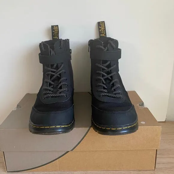 Dr. Martens Combs Tech Y Black Combat Boots - M 6- W 7