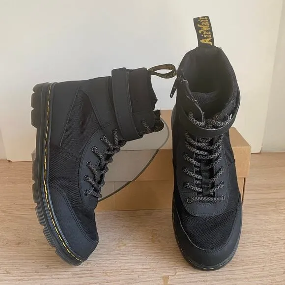 Dr. Martens Combs Tech Y Black Combat Boots - M 6- W 7