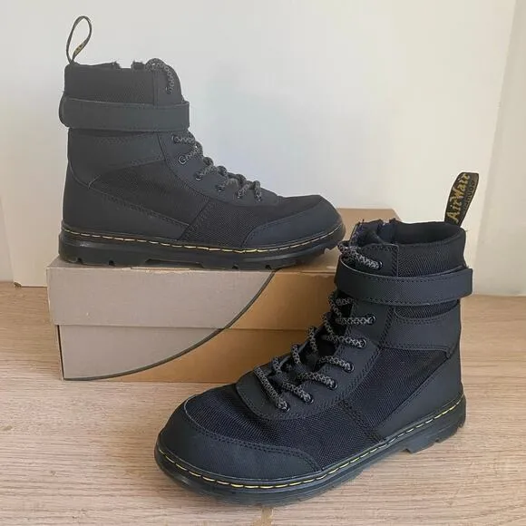 Dr. Martens Combs Tech Y Black Combat Boots - M 6- W 7