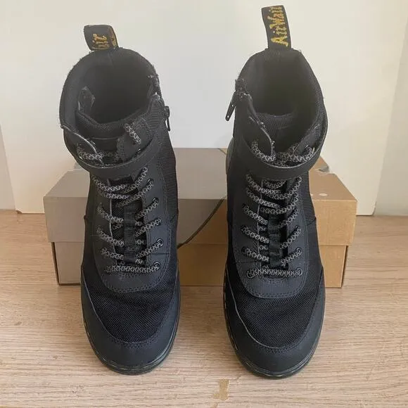 Dr. Martens Combs Tech Y Black Combat Boots - M 6- W 7
