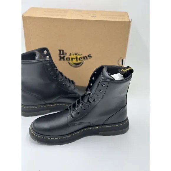 Dr. Martens Crewson Black Leather Lace-up Boots Mens Size 12 New with Box