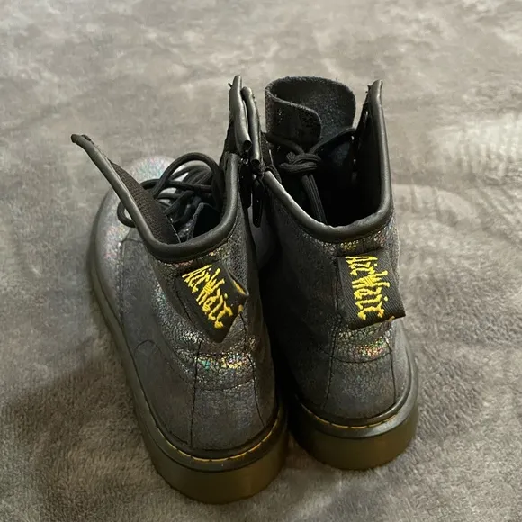 Dr. Martens Delaney Sparkle Iridescent Combat Boots