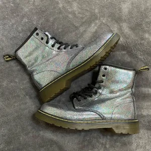 Dr. Martens Delaney Sparkle Iridescent Combat Boots