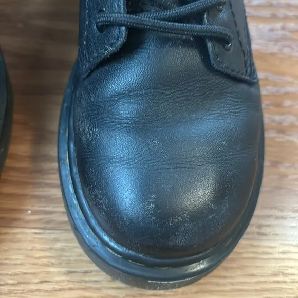 Dr. Martens Doc Martens Junior 1460 Black Leather Lace Up Boots Size 13