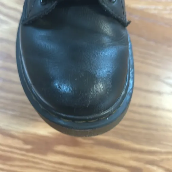 Dr. Martens Doc Martens Junior 1460 Black Leather Lace Up Boots Size 13