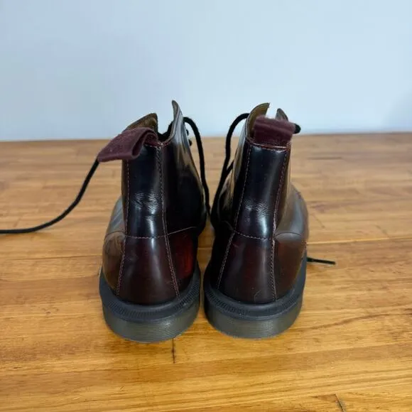 Dr. Martens Emmeline Arcadia Cherry Lace Up Leather Combat Boots Size 6