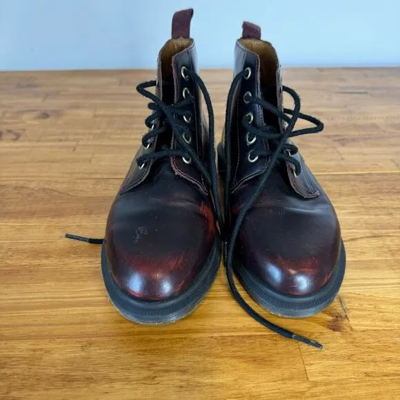 Dr. Martens Emmeline Arcadia Cherry Lace Up Leather Combat Boots Size 6