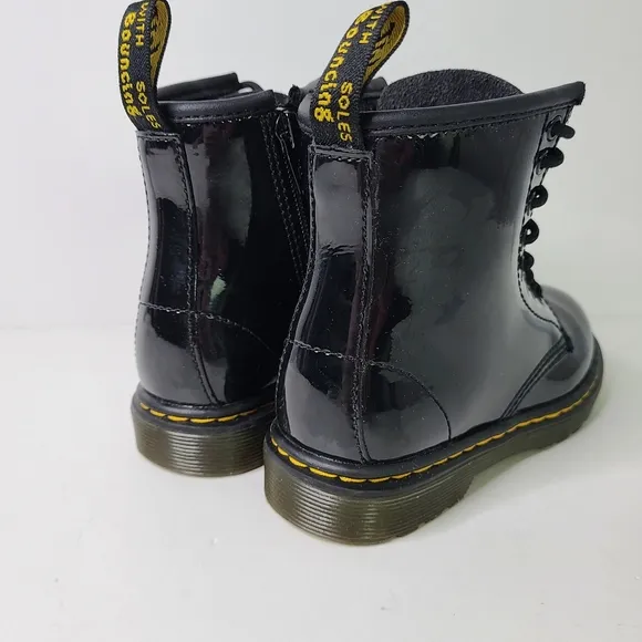 Dr. Martens Junior 1460 Patent Leather Lace Up Boots