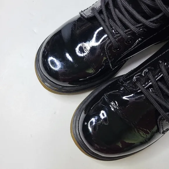 Dr. Martens Junior 1460 Patent Leather Lace Up Boots