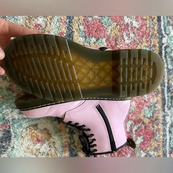 Dr Martens Junior Girls Size 3 1460 Patent Leather Lace Up Boots