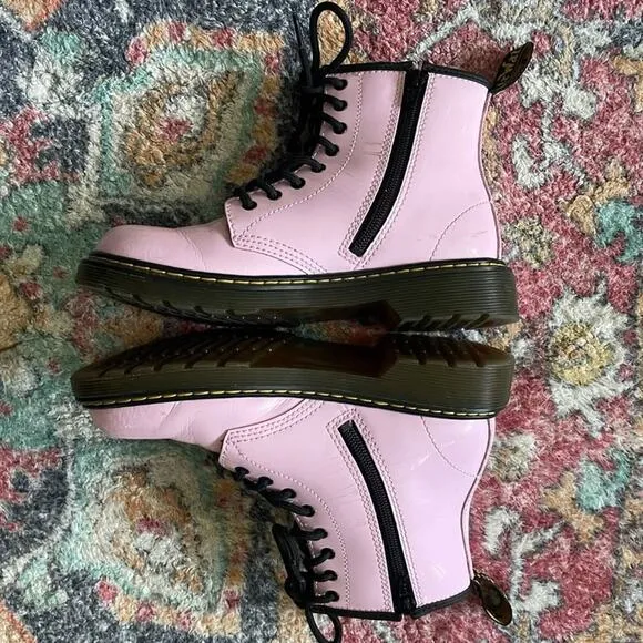 Dr Martens Junior Girls Size 3 1460 Patent Leather Lace Up Boots