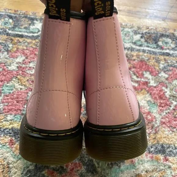 Dr Martens Junior Girls Size 3 1460 Patent Leather Lace Up Boots