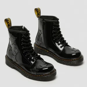 Dr. Martens Kids 1460 Glitter Star Patent Lace-Up Boots Size: 10