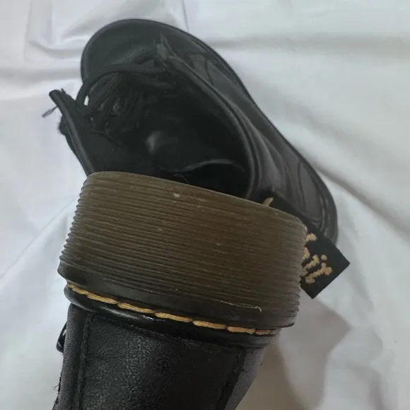 Dr Martens Kids 1460J Classic Boots -Kid US Size 12, Black-Lace Up-Side Zipper