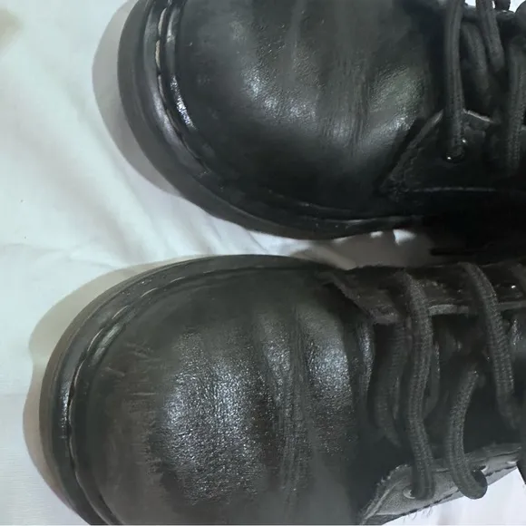 Dr Martens Kids 1460J Classic Boots -Kid US Size 12, Black-Lace Up-Side Zipper