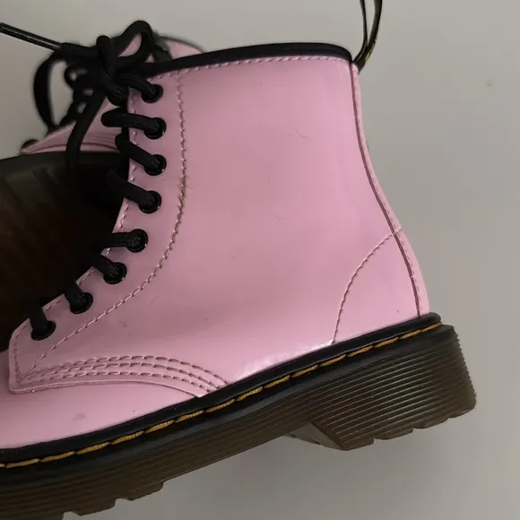 Dr Martens Kids Pink  Lace Up Boots EUC