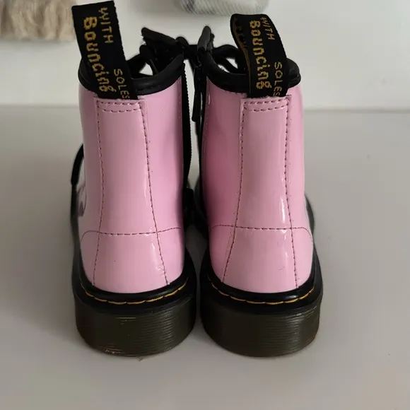 Dr Martens Kids Pink  Lace Up Boots EUC