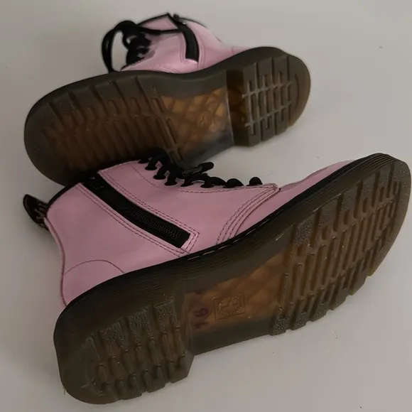 Dr Martens Kids Pink  Lace Up Boots EUC