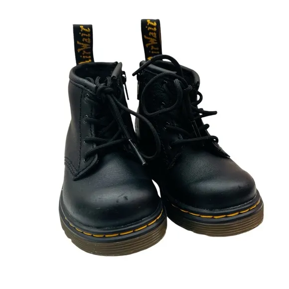 Dr. Martens Leather  Lace Up Side Zipper Boots