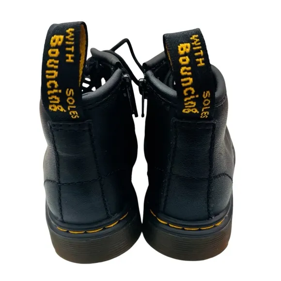 Dr. Martens Leather  Lace Up Side Zipper Boots