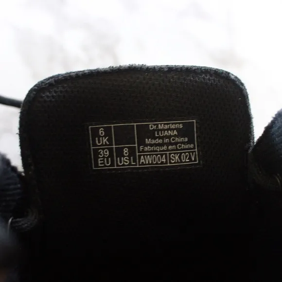 Dr. Martens Luana Black Combat Boots