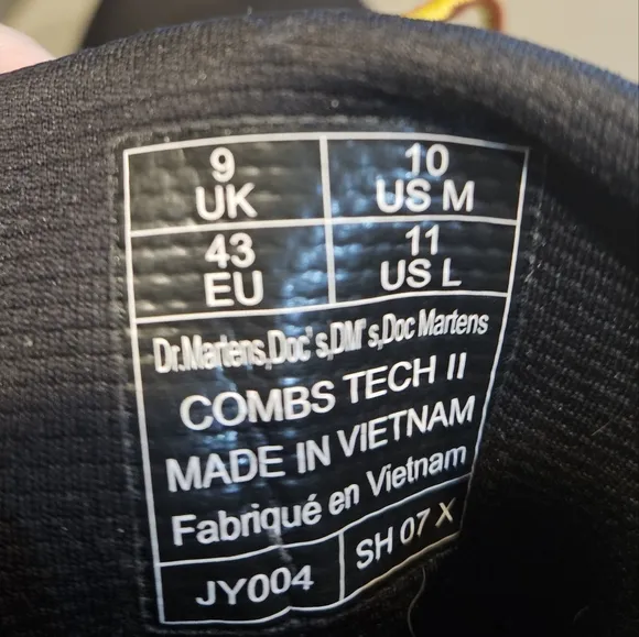 Dr. Martens‎ Men's Black Tarik Utility Combat Boots. SIZE 10