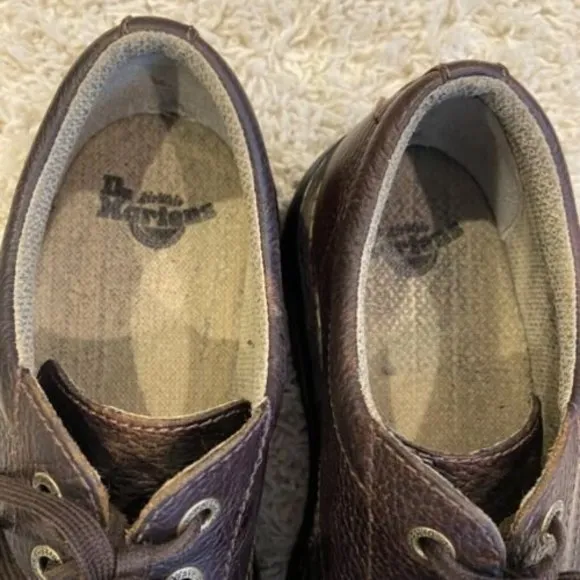 Dr. Martens Men’s Ordell Pebbled Brown Leather Oxford Lace Up Shoes Size US 12