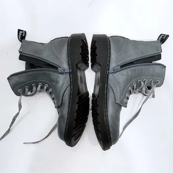 DR. Martens Metallic Gunmetal Boots Size 2