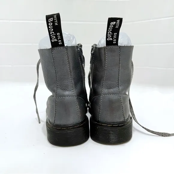 DR. Martens Metallic Gunmetal Boots Size 2