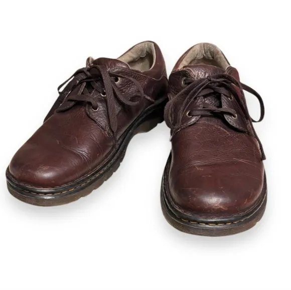 DR. MARTENS Ordell Brown Leather Oxford Shoes Style