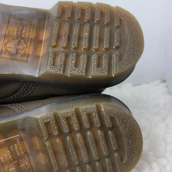 Dr. Martens Pascal 1460 Women's Ankle Combat Boots Size 10 Green Olive Leather